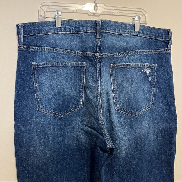 ➕ Gap Denim Ankle Flare Raw Hem Dark Wash Jeans Womens Plus Size 18 - Picture 6 of 12